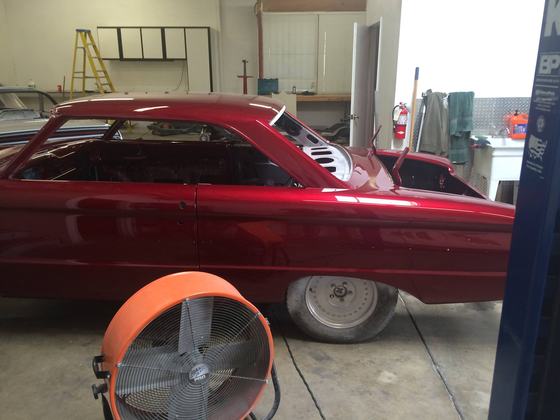 1963 Ford Falcon: Candy red paint